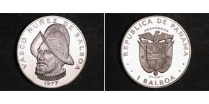 1 Balboa Panama Silber Vasco Núñez de Balboa (1475 – 1519)