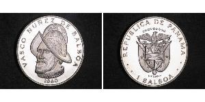 1 Balboa Panama Silber Vasco Núñez de Balboa (1475 – 1519)