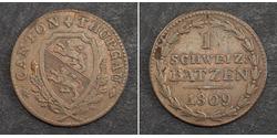 1 Batz Suiza Vellón Plata 