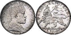 1 Birr Ethiopia (1270 - ) Argento Menelik II of Ethiopia ( 1844 -1913)