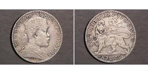 1 Birr Ethiopia (1270 - ) Argento Menelik II of Ethiopia ( 1844 -1913)
