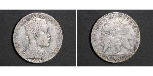 1 Birr Ethiopia (1270 - ) Plata Menelik II of Ethiopia ( 1844 -1913)