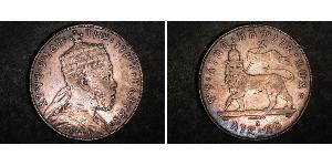 1 Birr Äthiopien Silber Menelik II of Ethiopia ( 1844 -1913)