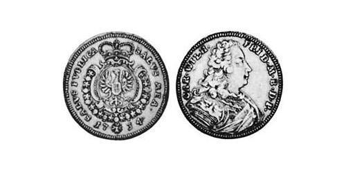 1 Carolin Principado de Ansbach (1398–1792) Oro Charles William Frederick, Margrave of Brandenburg-Ansbach (1712 – 1757)