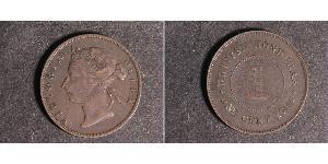 1 Cent British Honduras (1862-1981) Bronce Victoria (1819 - 1901)