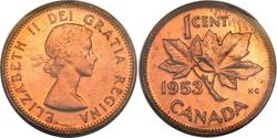 1 Cent Canadá Bronce Isabel II (1926-2022)