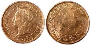1 Cent Canadá Bronce Victoria (1819 - 1901)