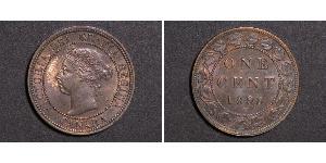 1 Cent Canadá Bronce Victoria (1819 - 1901)