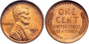1 Cent Estados Unidos de América (1776 - ) Bronce Abraham Lincoln (1809-1865)