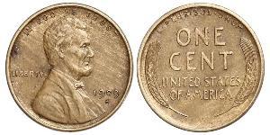1 Cent Estados Unidos de América (1776 - ) Bronce Abraham Lincoln (1809-1865)