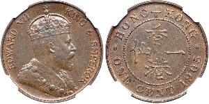 1 Cent Hong Kong Bronce Eduardo VII (1841-1910)