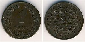 1 Cent Reino de los Países Bajos (1815 - ) Bronce 