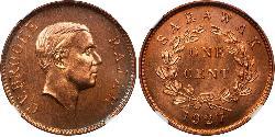 1 Cent Sarawak Bronce 