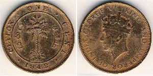 1 Cent Sri Lanka (1948 - ) Bronce Jorge VI (1895-1952)