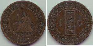 1 Cent Indochine française (1887-1954) Bronze 