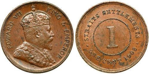 1 Cent Straits Settlements (1826 - 1946) Bronze Eduard VII (1841-1910)