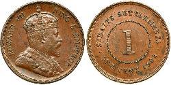 1 Cent Straits Settlements (1826 - 1946) Bronze Edward VII (1841-1910)