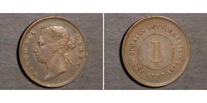 1 Cent Établissements des détroits (1826 - 1946) Bronze/Cuivre Victoria (1819 - 1901)