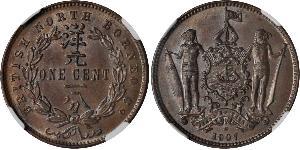 1 Cent North Borneo (1882-1963) Bronze/Kupfer 