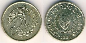 1 Cent Republic of Cyprus (1960 - ) Bronze/Nickel 