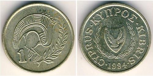 1 Cent Republic of Cyprus (1960 - ) Bronze/Nickel 