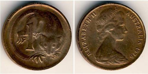 1 Cent Australia (1939 - ) Bronzo Elisabetta II (1926-2022)