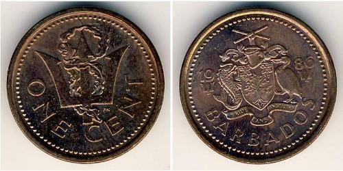 1 Cent Barbados Bronzo 