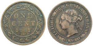 1 Cent Canada Bronzo Vittoria (1819 - 1901)