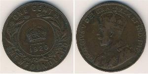 1 Cent Terranova e Labrador Bronzo Giorgio V (1865-1936)