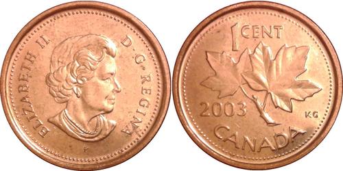 1 Cent Canadá Cobre Isabel II (1926-2022)