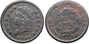 1 Cent Estados Unidos de América (1776 - ) Cobre 