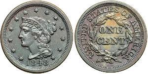 1 Cent Estados Unidos de América (1776 - ) Cobre 