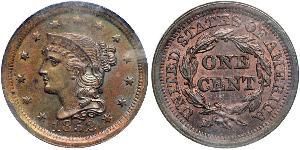 1 Cent Estados Unidos de América (1776 - ) Cobre 