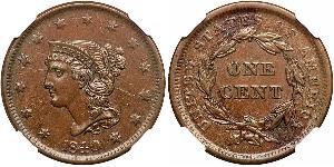 1 Cent Estados Unidos de América (1776 - ) Cobre 