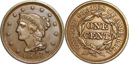 1 Cent Estados Unidos de América (1776 - ) Cobre 