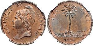 1 Cent Liberia (1847 - ) Cobre 