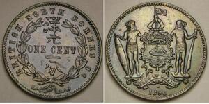 1 Cent Borneo Septentrional (1882-1963) Cobre/Bronce 
