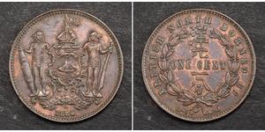 1 Cent Borneo Septentrional (1882-1963) Cobre/Bronce 