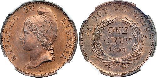 1 Cent Liberia (1847 - ) Cuivre 