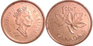 1 Cent Kanada Kupfer Elizabeth II (1926-2022)