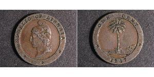 1 Cent Liberia (1847 - ) Kupfer 