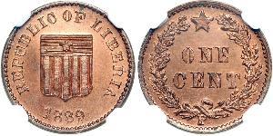 1 Cent Liberia (1847 - ) Kupfer 
