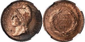 1 Cent Liberia (1847 - ) Kupfer 