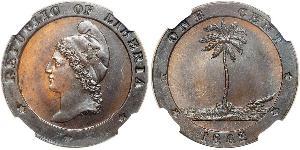 1 Cent Liberia (1847 - ) Kupfer 