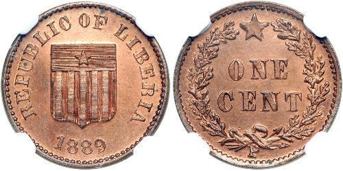 1 Cent Liberia (1847 - ) Kupfer 