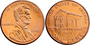 1 Cent Vereinigten Staaten von Amerika (1776 - ) Kupfer/Zink Abraham Lincoln (1809-1865)