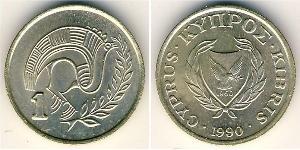 1 Cent Chipre (1960 - ) Latón 