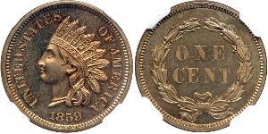 1 Cent Estados Unidos de América (1776 - ) Níquel/Cobre 