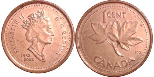 1 Cent Canada Rame Elisabetta II (1926-2022)