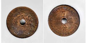 1 Cent Indocina francese (1887-1954) Rame 